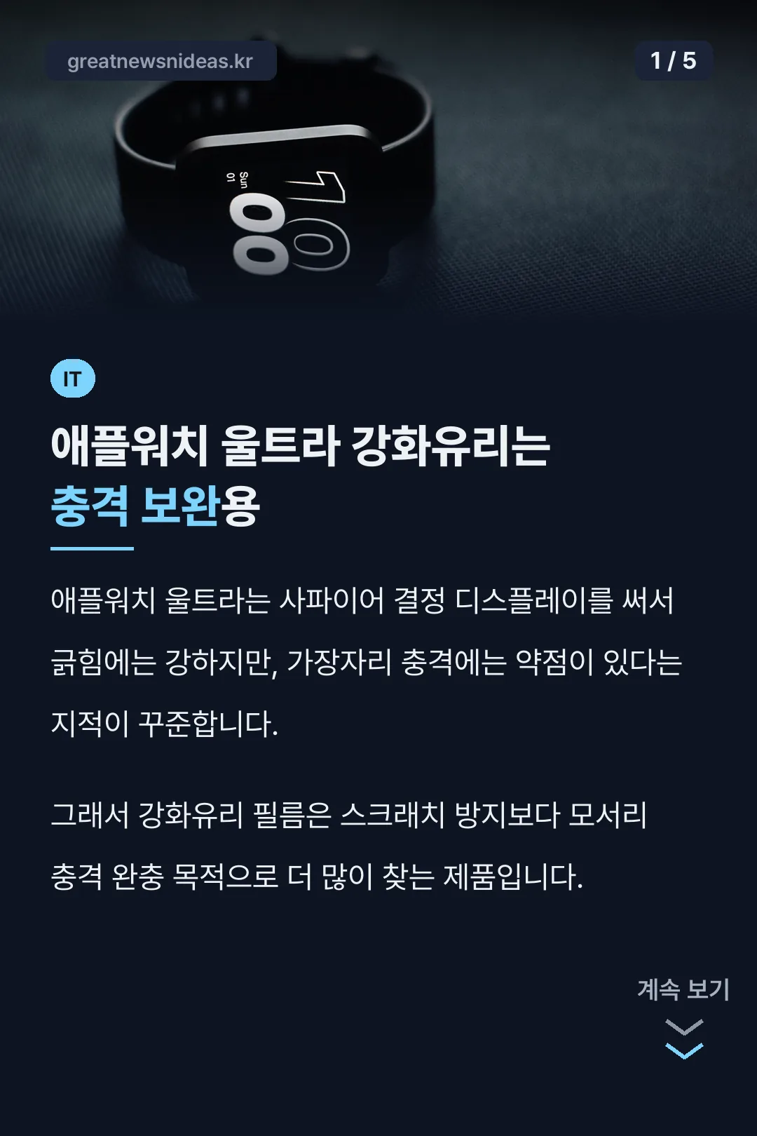 애플워치 울트라 강화유리 표지